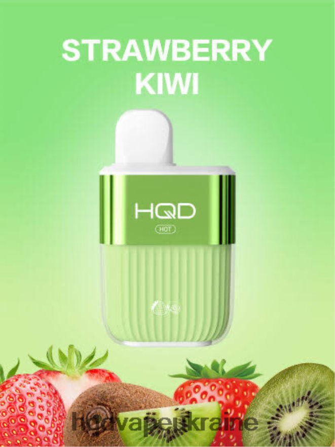 BJ0DD263 HQD HOT 5000 затяжок полуниця ківі - HQD Vape Kyiv