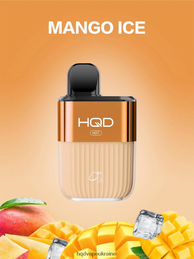 BJ0DD264 HQD HOT 5000 затяжок манговий лід - HQD Вкусы