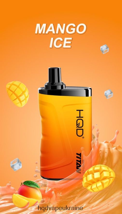 BJ0DD211 HQD TITAN 7000 затяжок манговий лід - HQD Ukraine