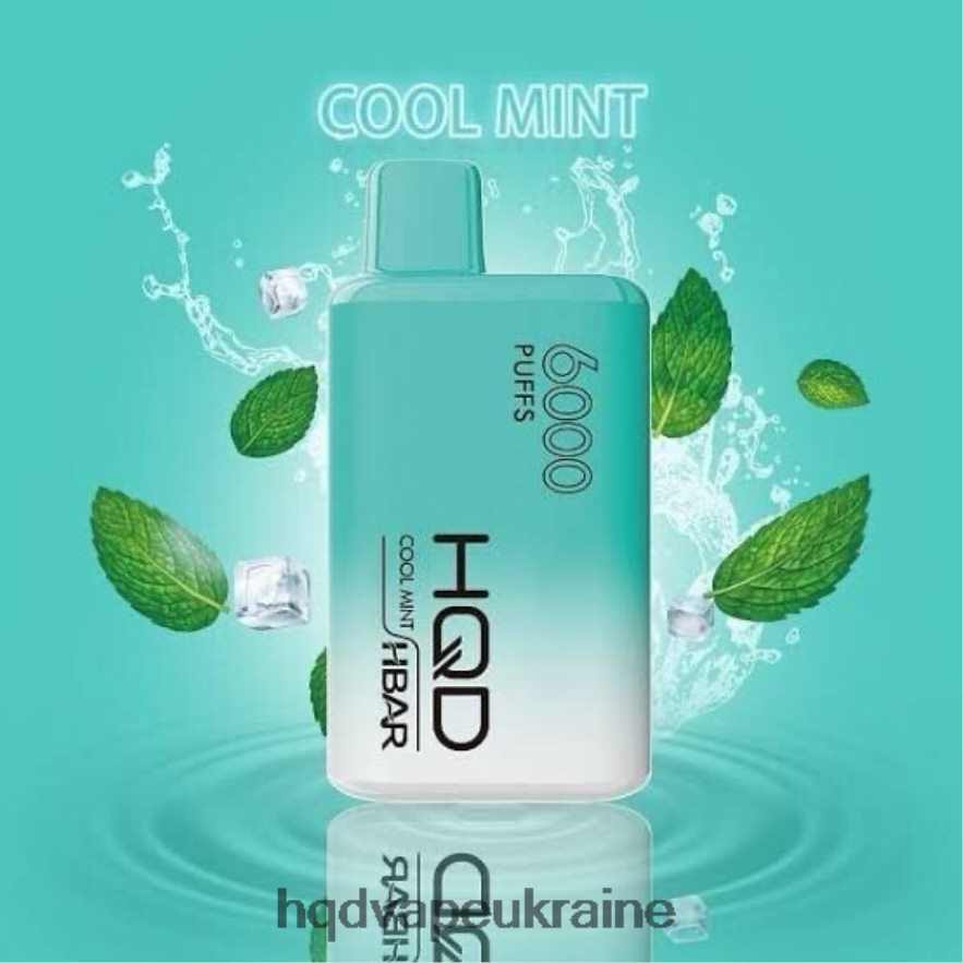 BJ0DD248 HQD HBAR 6000 затяжок прохолодна м'ята - HQD Vape Online Shop