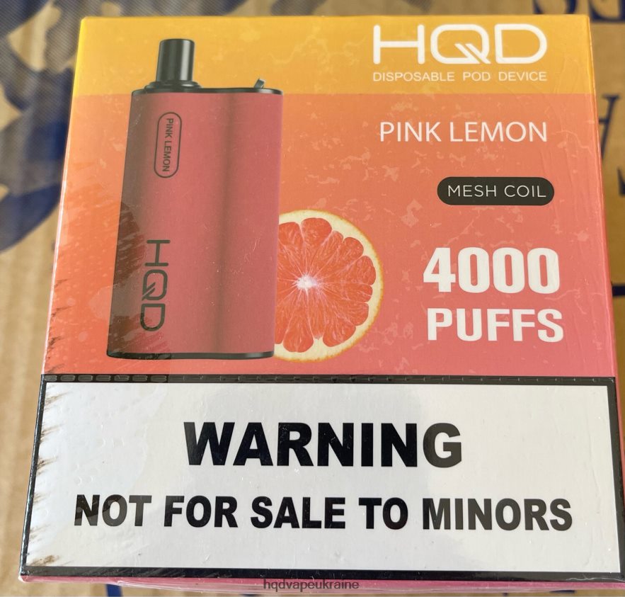 BJ0DD275 HQD BOX 4000 затяжок рожевий лимон - HQD Купить