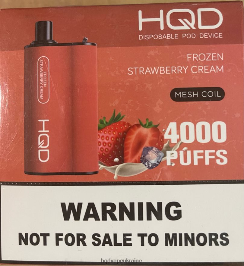 BJ0DD280 HQD BOX 4000 затяжок крем із замороженої полуниці - HQD Заказать Онлайн