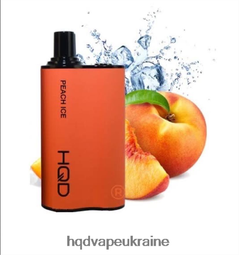 BJ0DD287 HQD BOX 4000 затяжок персиковий лід - HQD Vapes Online